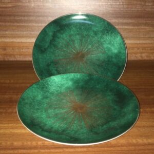 EMERALD GREEN SIDE PLATES 8"