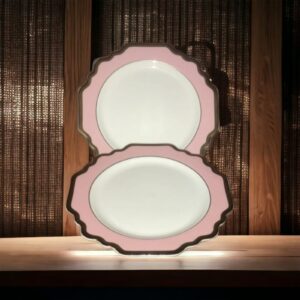 SUNFLOWER BLUSH PINK DINNER/SIDE PLATES