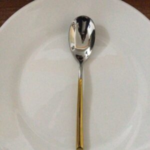 GOLD/SILVER DESSERT SPOON