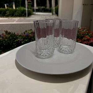 REDBERRY CRYSTAL PATTERN JUICE GLASSES