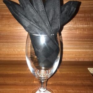 BLACK DAMASK NAPKINS