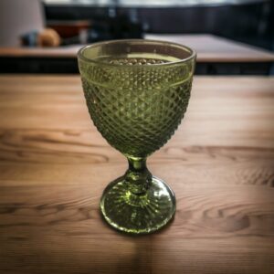 EMERALD GREEN COLOURED GOBLETS