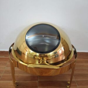 GOLDEN ROUND ROLLTOP CHAFING DISHES