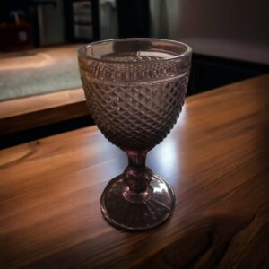 PINKPURPLEISH COLOURED GOBLETS