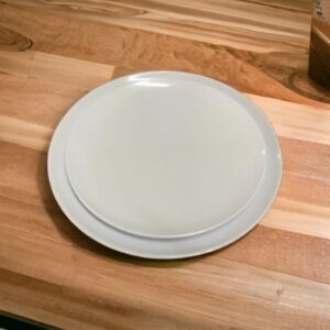 WHITE KIP DINNER PLATE AND SIDE PLATE